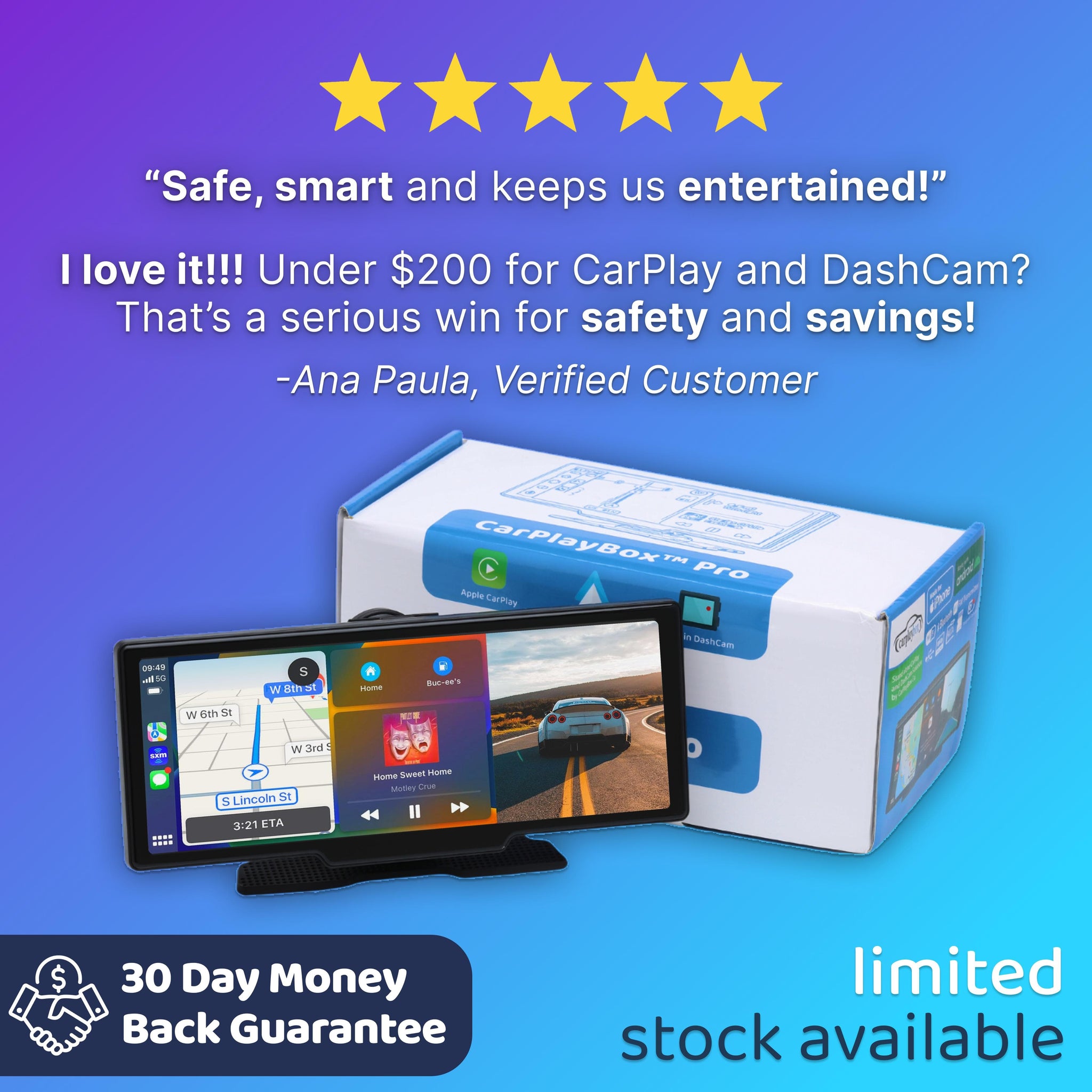 CarPlayBox™ Pro - Safety & Entertainment Together!